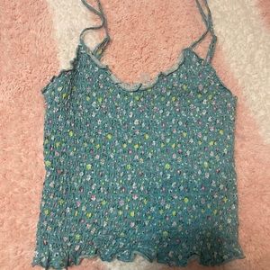 floral ruched tank